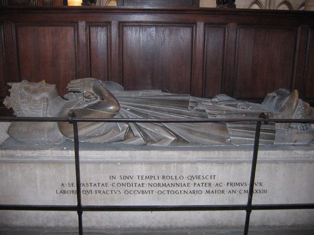 Rollo's grave at the Cathedral of Rouen