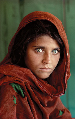 Sharbat Gula is the subject of Steve McCurry's Afghan Girl. The photograph was shot in December 1984.