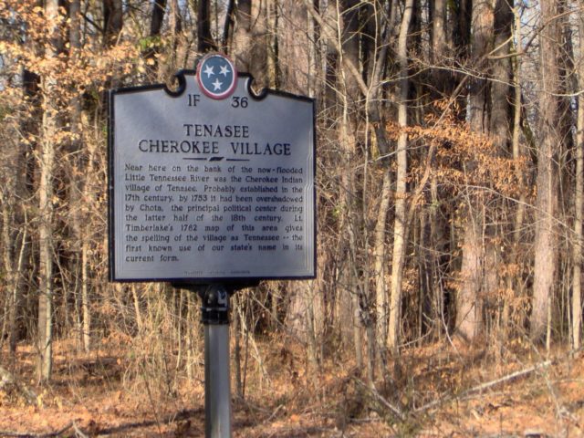 Tennessee Historical Commission marker along Citico Road By Brian Stansberry - Own work, CC BY 3.0, https://commons.wikimedia.org/w/index.php?curid=3785407