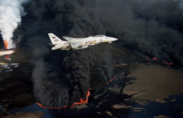 The Kuwaiti oil fires were not just limited to burning oil wells