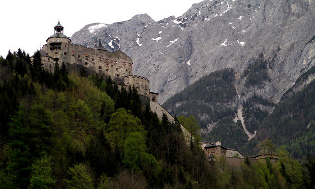 The castle is around 45 minutes by train from Salzburg. Source