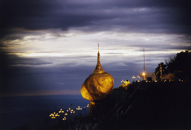 The Golden Rock at night. Image by: Arian Zwegers/Flickr/CC BY 2.0