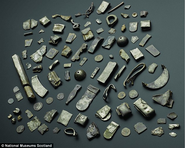 The researchers were surprised when they discovered more than 100 silver items.Source National Museum Scotland