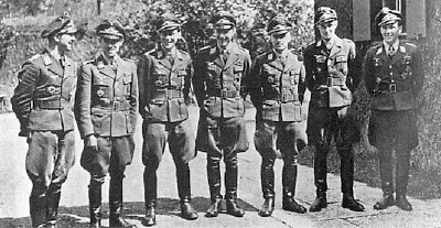 Ehrler (second from the left) at his Oak Leaves ceremony in 1943. Source