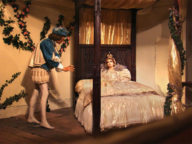 Some of the main scenes from the fairy tale are enacted In specially decorated rooms