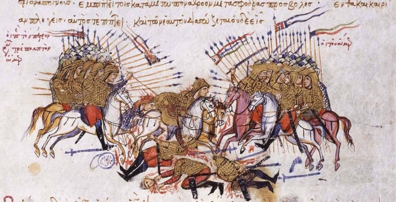 Clash between Byzantines and Arabs at the Battle of Lalakaon (863) and defeat of Amer, the emir of Malatya