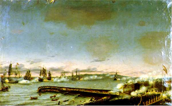 The British attack on Santa Cruz de Tenerife. Oil on canvas, 1848.