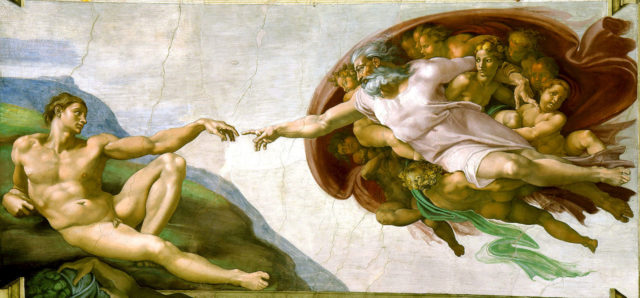The Creation of Adam by Michelangelo 