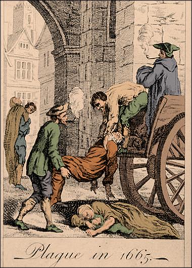 The Great Plague of London, in 1665, killed up to 100,000 people Source:Wikipedia/public domain