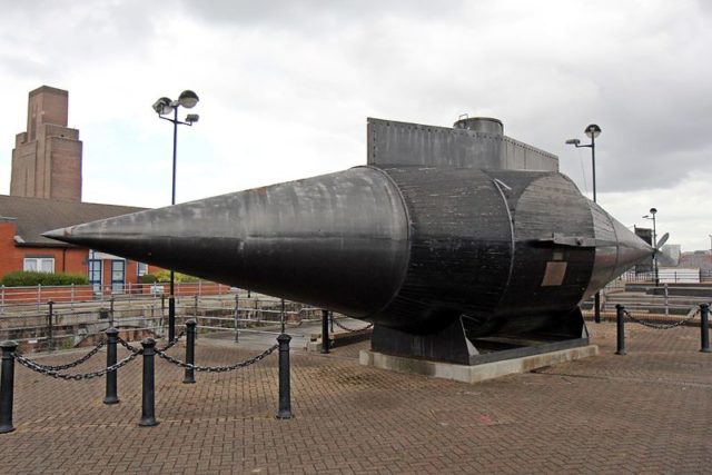 It was 45 feet long, displaced 38 tons submerged and was powered by a closed system steam engine patented by Eugene Lamm in 1872. Photo Credit