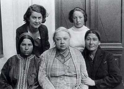 Krupskaya (middle) in the 1930s
