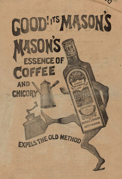 Mason's essence of coffee and chicory advert. Wikipedia/Public Domain