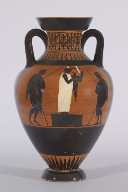 musical-competition-pseudo-panathenaic-amphora-500-485-bc By Anonymous (Greece) - Walters Art Museum: Home page  Info about artwork, Public Domain, https://commons.wikimedia.org/w/index.php?curid=18808566