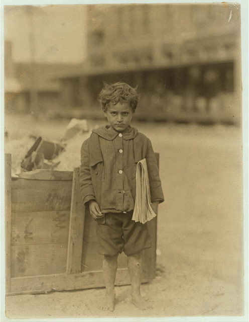 One of America's youngest newsboys Source:Wikipedia/public domain