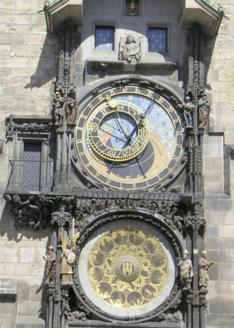Prague Astronomical Clock Source:By en:User:Leonard G. - en:Image:PragueTownHallClock.jpg., CC BY-SA 1.0, 