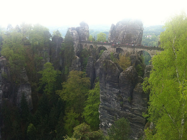 The Bastei rock formation can be visited at any time of the year. Photo Credit