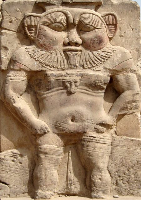 the-dwarf-deity-bes-as-depicted-on-a-relief-at-dendera.Photo Credit