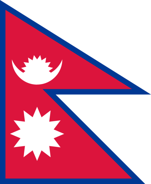 The flag of Nepal. Wikipedia/Public Domain
