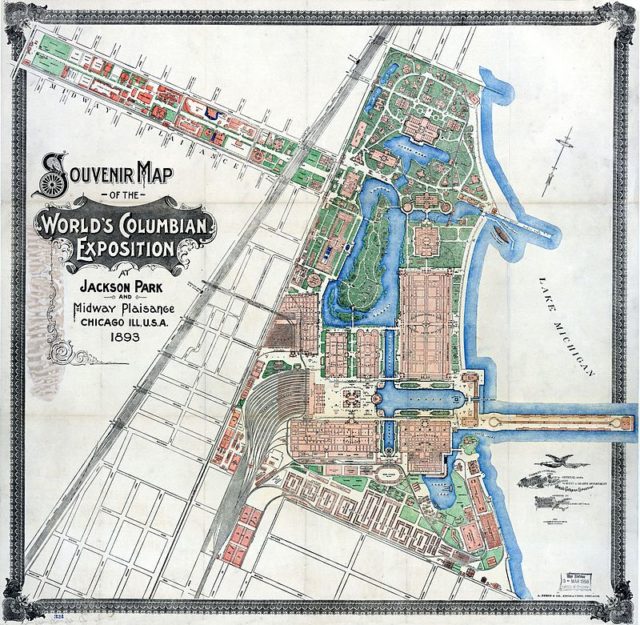 Souvenir Map, 1893. Wikipedia/Public Domain