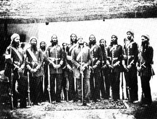 Members of the 11th Sikh Regiment in 1860