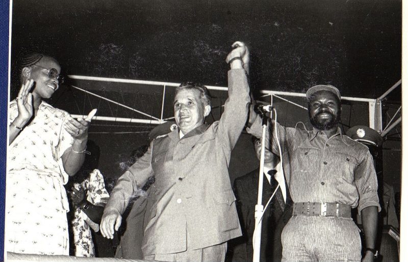 Graca and Samora Machel hosting Romanian Communist leader Nicolae Ceausescu, Maputo, 1979. Photo Credit