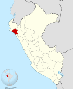 Location of the Lambayeque Region in Peru Photo Credit