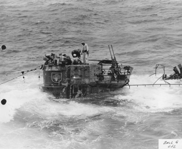 Port side of Conning of German U 505.