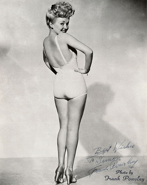 Studio portrait photo of Betty Grable taken for promotional use.