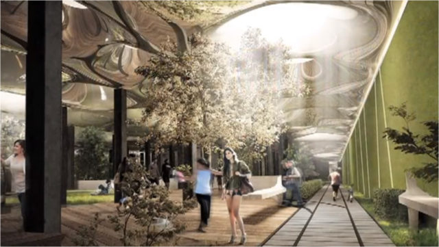 Artist's concept of the proposed park design. Photo Credit