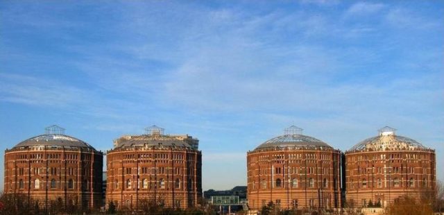 All 4 Gasometers. Photo Credit