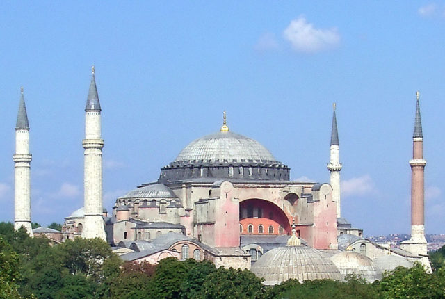 Exterior view of the Hagia Sophia, 2004.Photo Credit