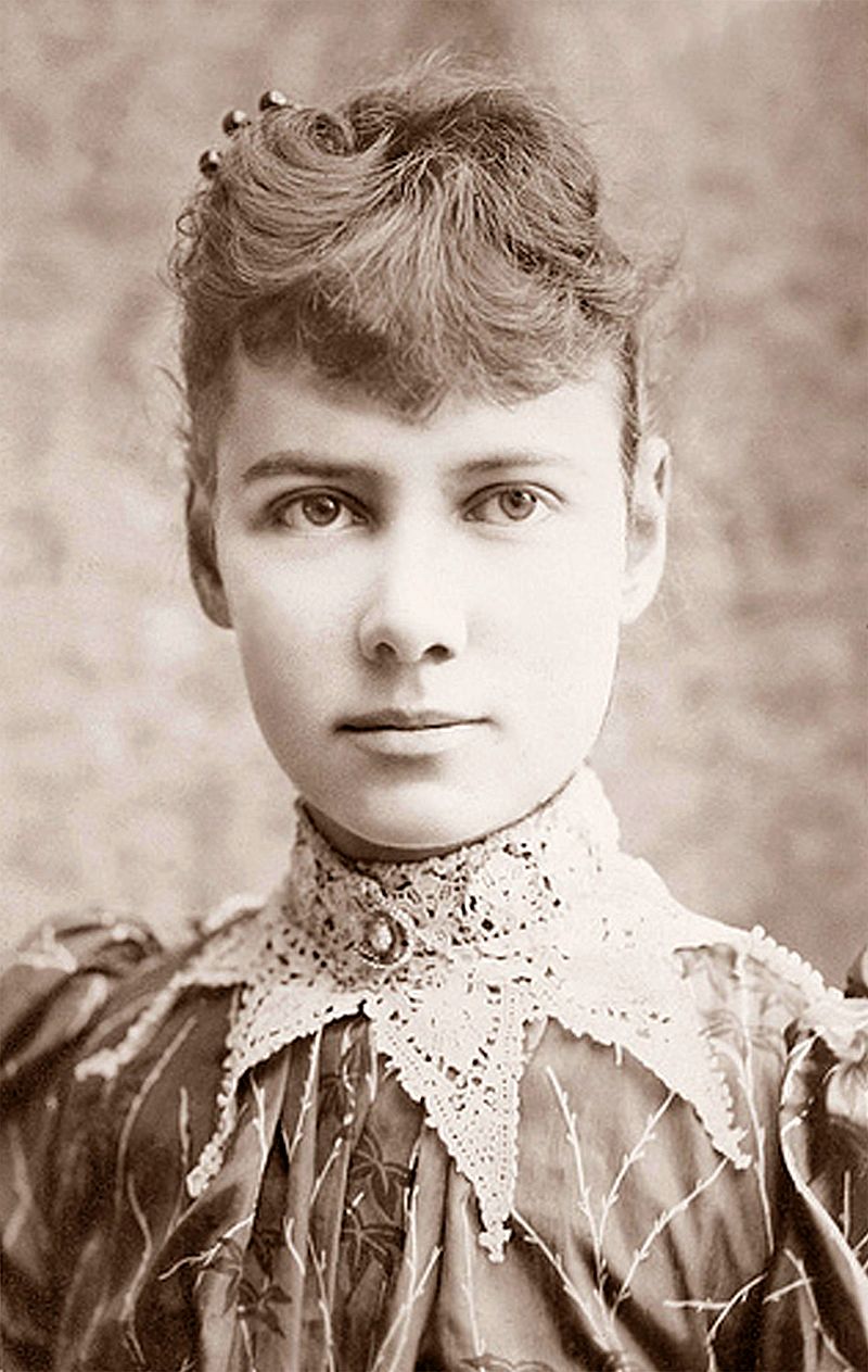 Nellie Bly (Pseudonym of Elizabeth Cochrane Seaman), (1867-1922); head and shoulders