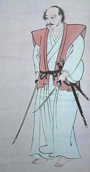 Miyamoto Musashi, Self-portrait, Samurai, writer and artist, c. 1640