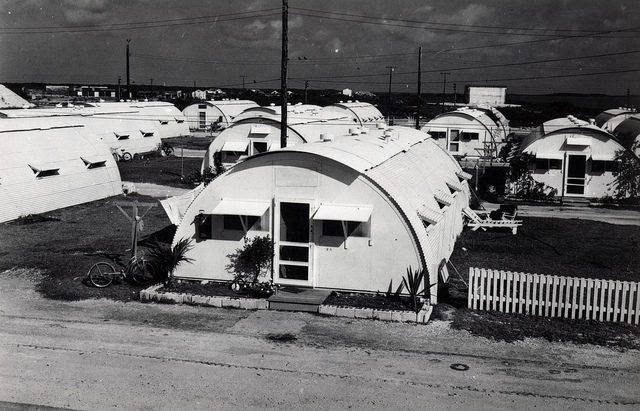 Quonset Huts used for housing at NAS Boca Chica C 1950. Photo Credit