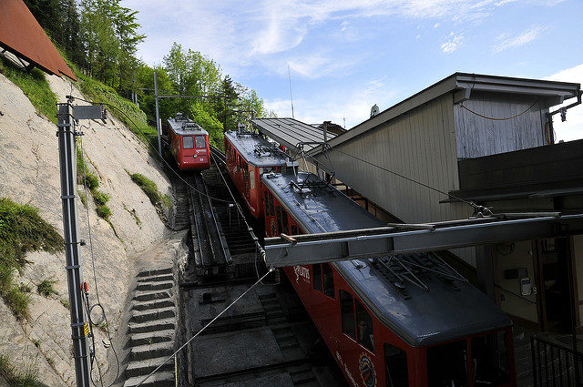 The line still uses original rack rails that are now over 100 years old. Photo Credit