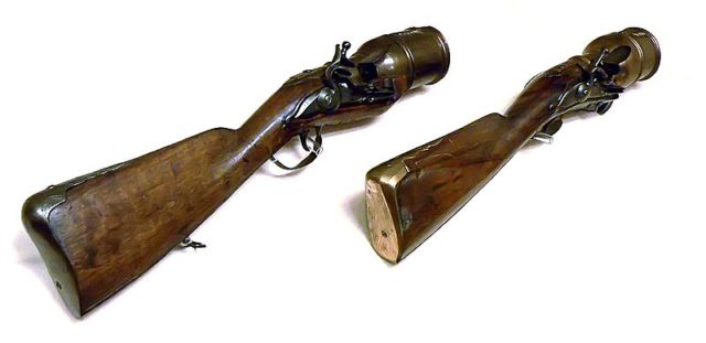 The low number of surviving specimens of this firearm indicate that it was not a popular weapon, possibly due to the safety issues. Grenade launchers, 19th Century. Photo Credit