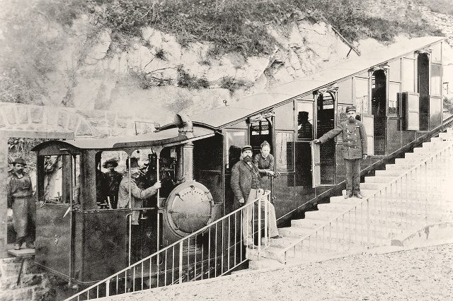 The train ready to leave, June 4, 1889. Photo Credit