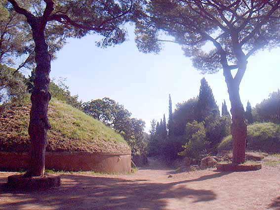 Via degli Inferi, the main entrance to the Banditaccia Necropolis. Photo Credit
