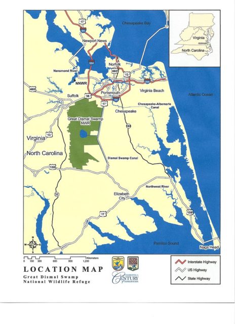 Map of the Great Dismal Swamp 