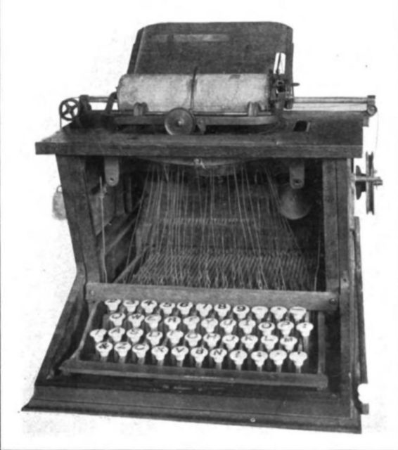Sholes typewriter, 1873. Buffalo History Museum.