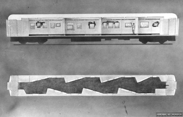 Drawing of Freedom Train Interior