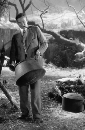Harry Oliver on the battlefield set of Seventh Heaven. 1927 Photo Credit