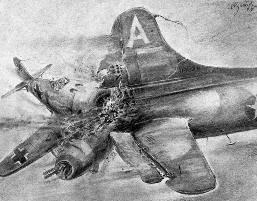  1944 drawing by Helmuth Ellgaard illustrating "ramming" Photo Credit