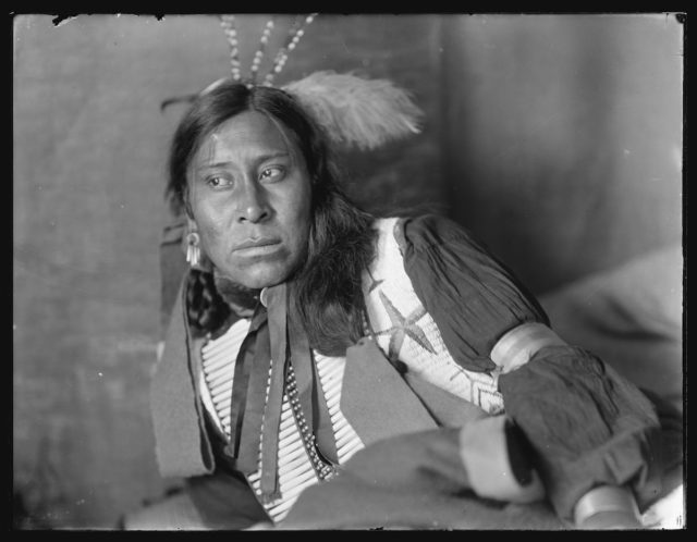 Sammy Lone Bear, a Sioux Indian from Buffalo Bill’s Wild West Show