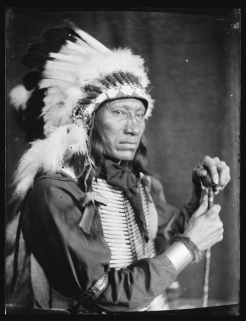 Kills Close to the Lodge, a Sioux Indian from Buffalo Bill’s Wild West Show
