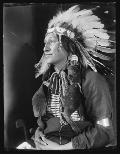 Joe Black Fox, a Sioux Indian from Buffalo Bill’s Wild West Show