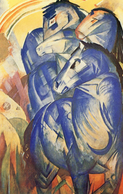 Franz Marc, The Tower of Blue Horses 1913, (missing since 1945)