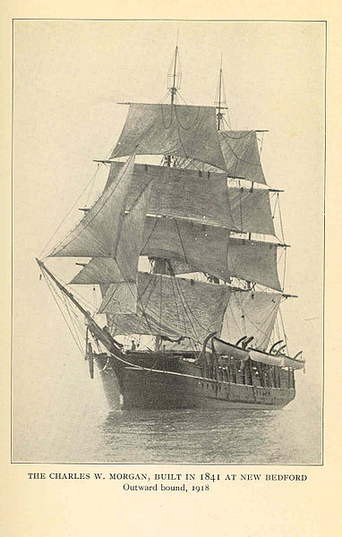 Charles W. Morgan, Built in 1841 at New Bedford, outward bound, 1918
