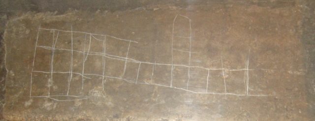 A graffito version of the game from the palace of Sargon II. Photo Credit