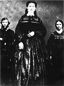 Anna Haining Bates with her parents